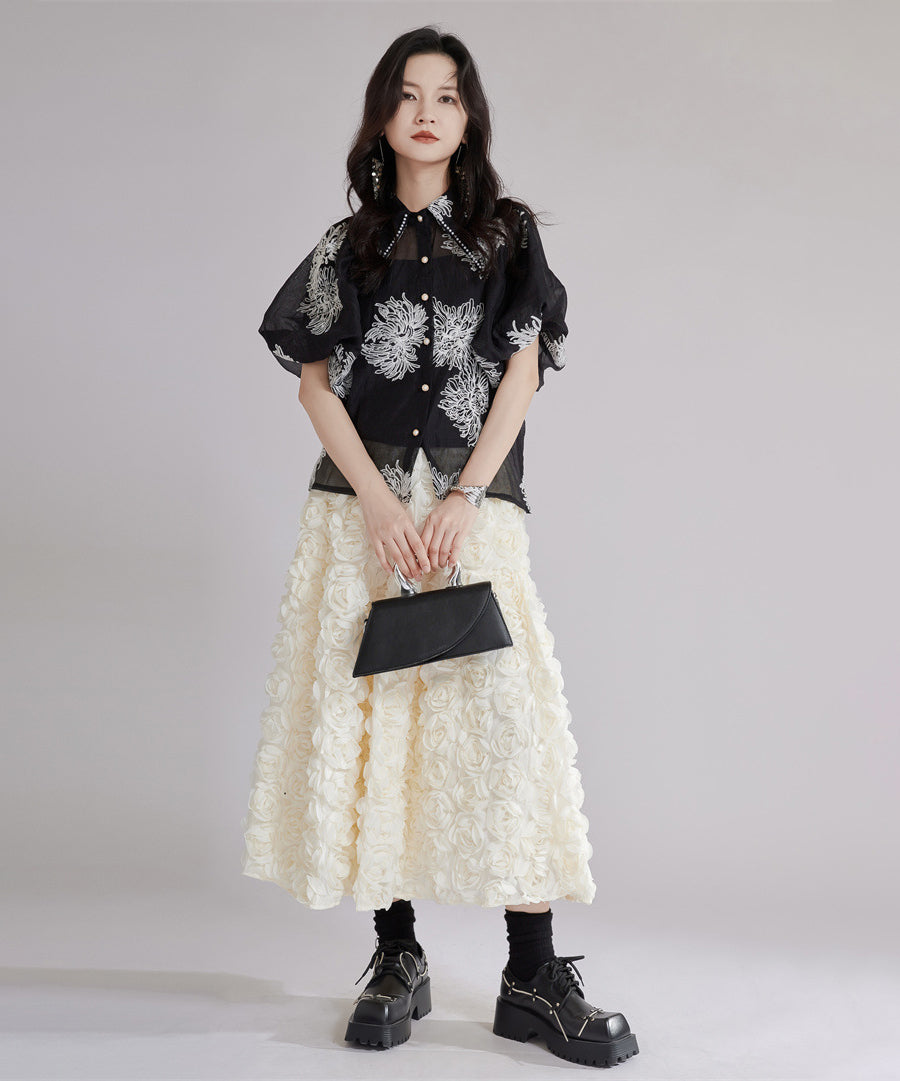 Floral Sheer Blouse