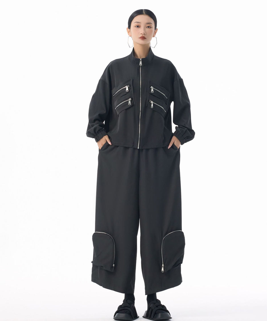 Zip Pocket Wide Pants