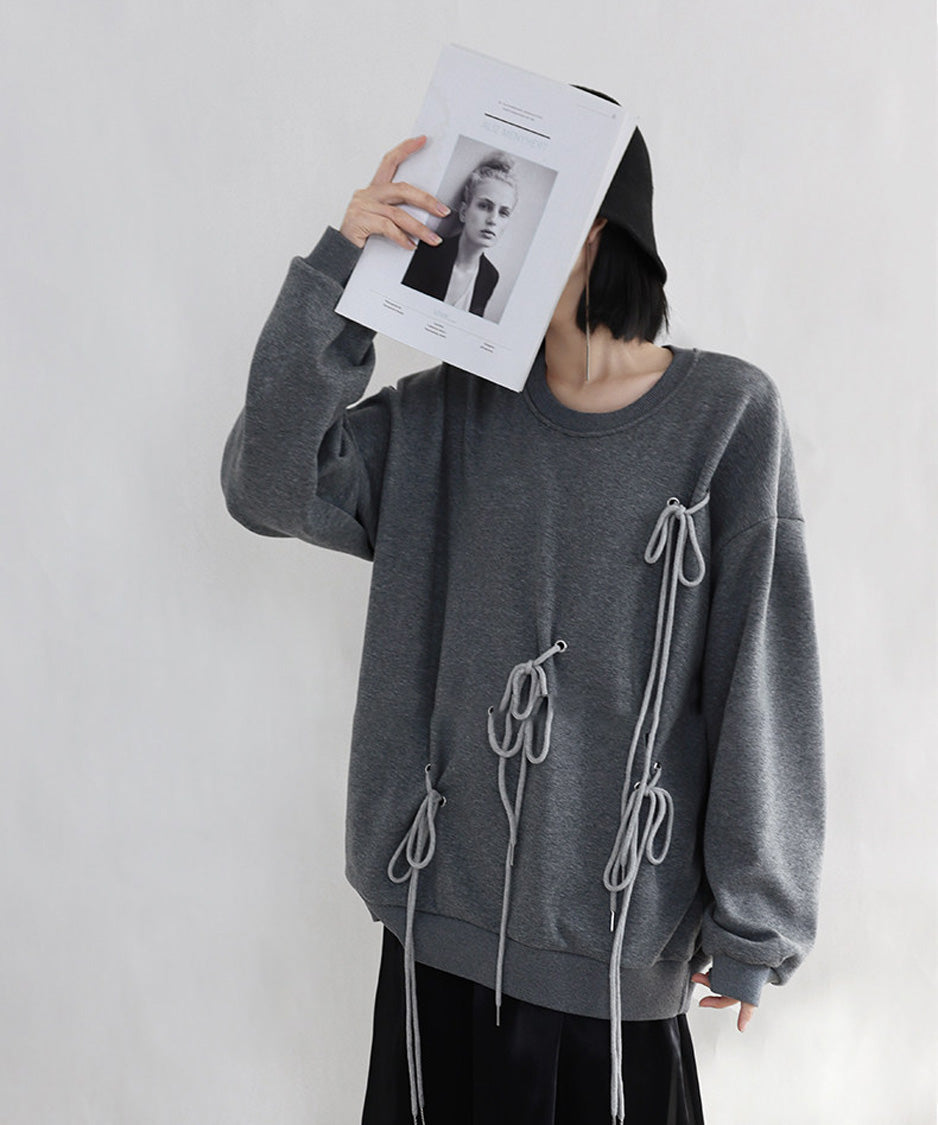 Ribbon Cord Sweatshirt