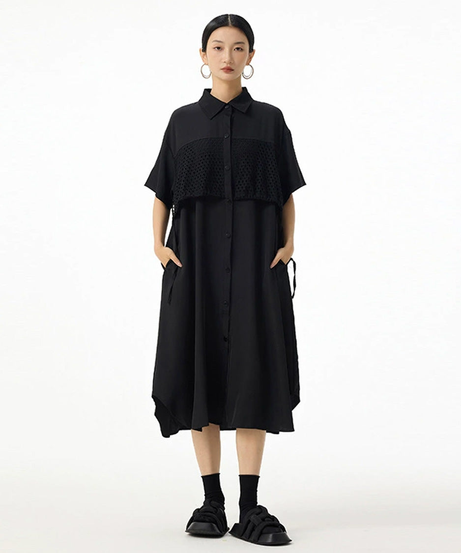 Mesh Layer Flow Dress