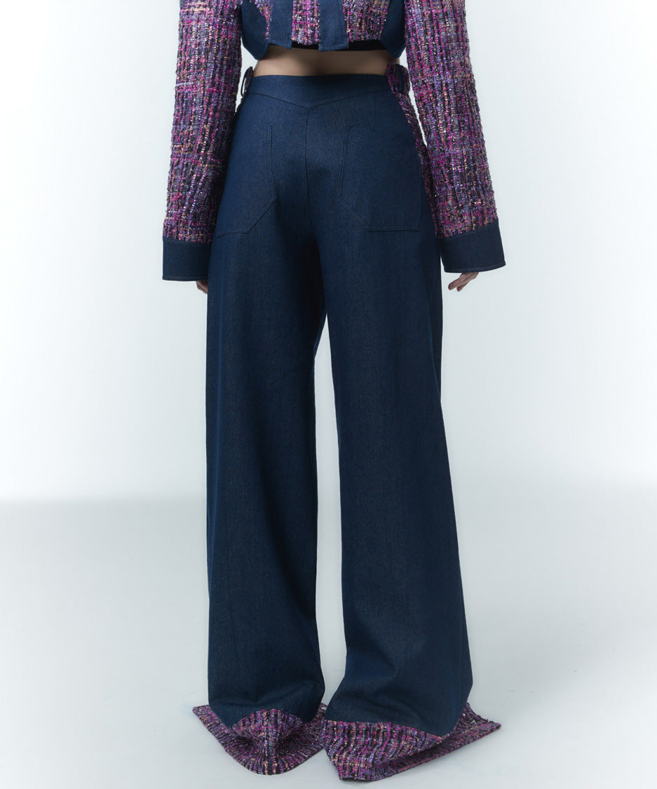 Tweed Accent Flow Pants