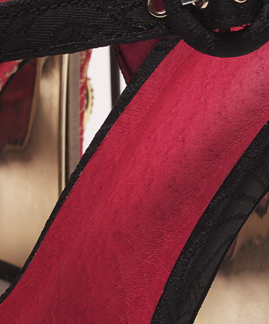 Baroque T Strap Cage Heel Pumps