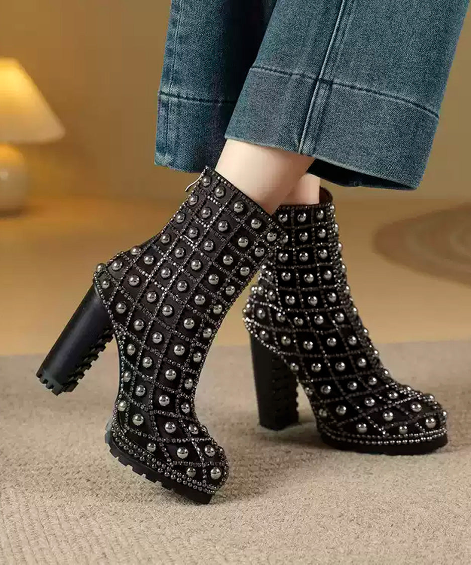 Crystal Grid Platform Boots