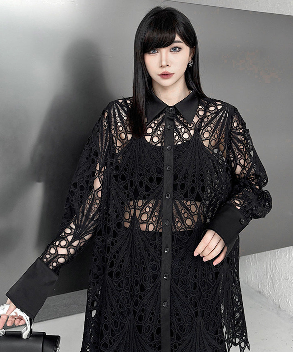 Lace Layer Blouse＆Skirt Co-ord