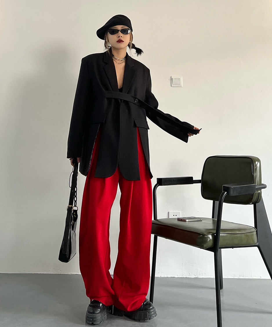 Structured Strap Tailored Jacket
