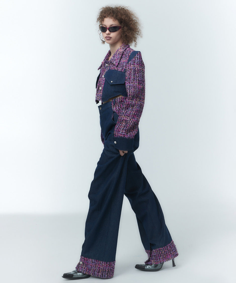 Tweed Accent Flow Pants