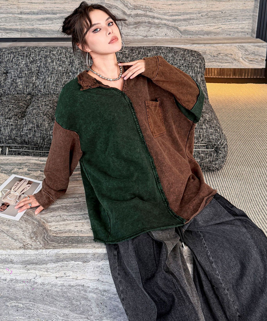 Split Panel Collar Shirt