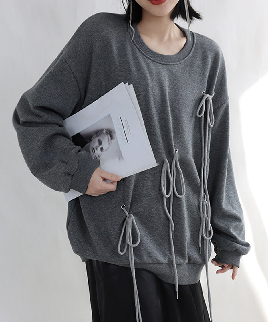 Ribbon Cord Sweatshirt