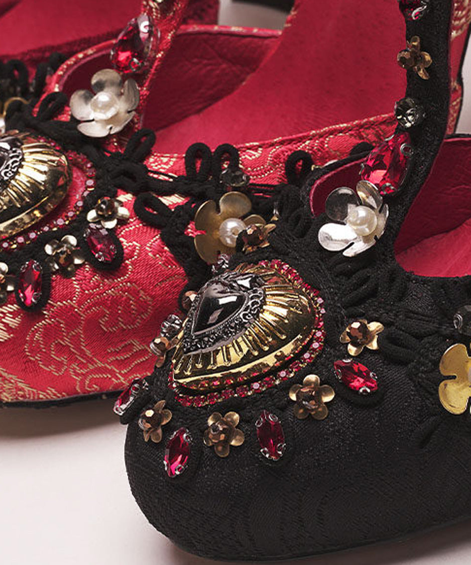 Baroque T Strap Cage Heel Pumps