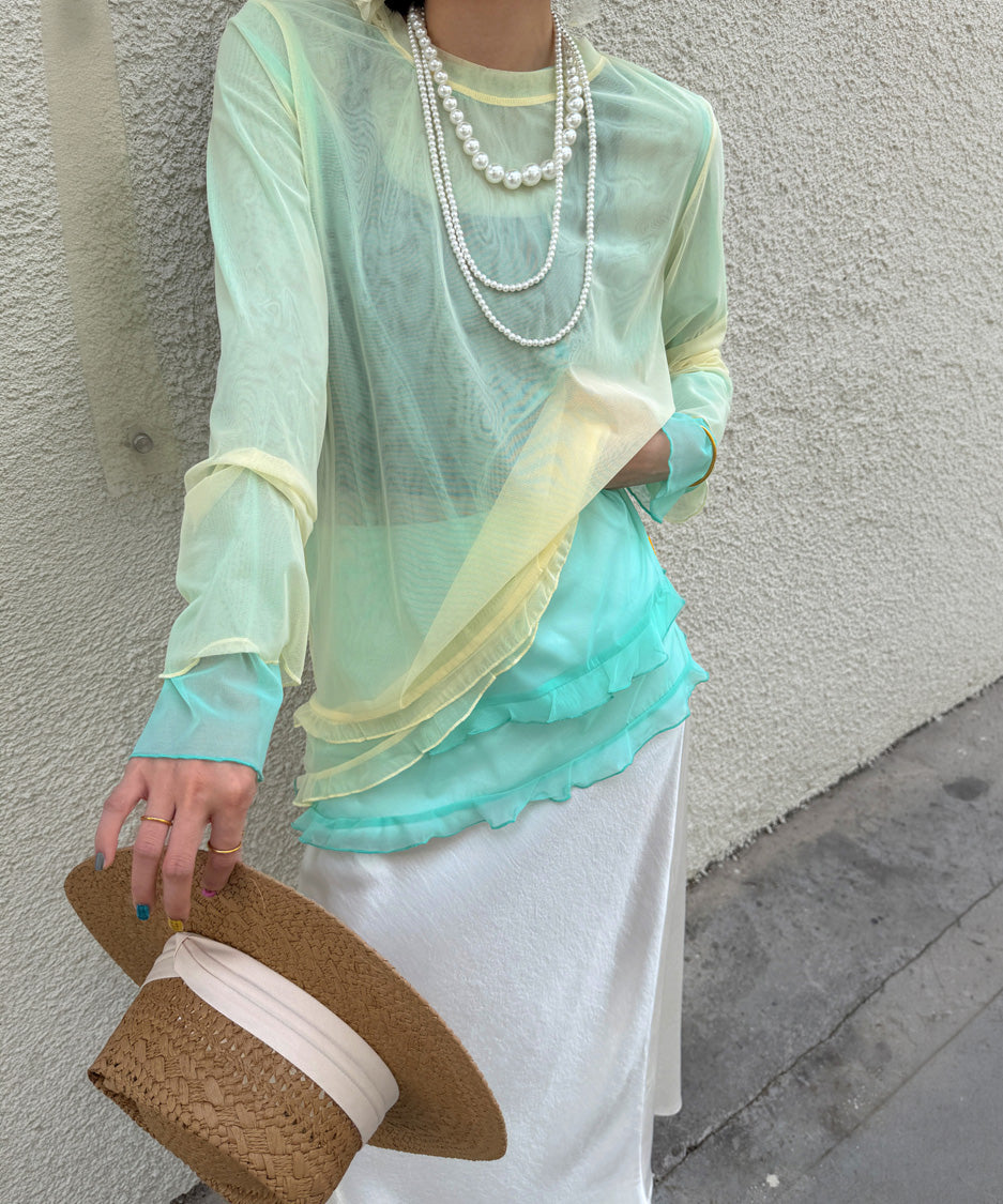 Mist Sheer Mesh Top