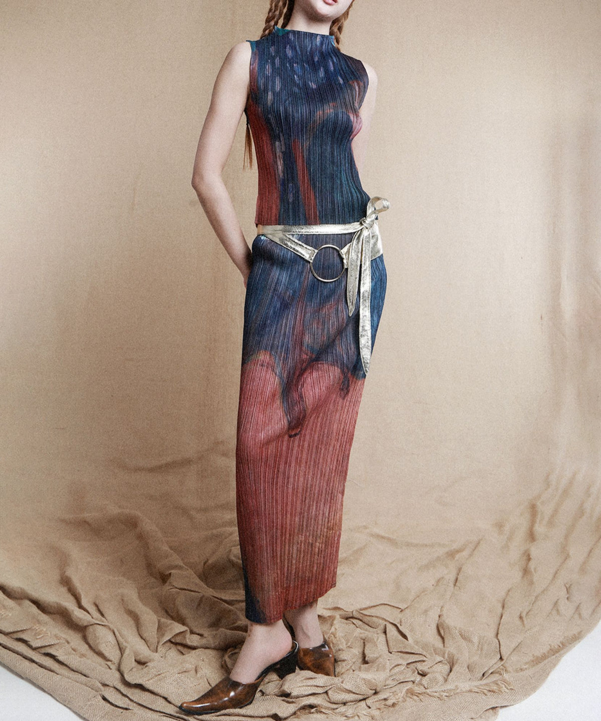 Pleated Art Top
