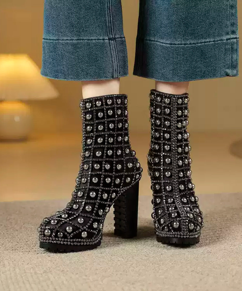 Crystal Grid Platform Boots