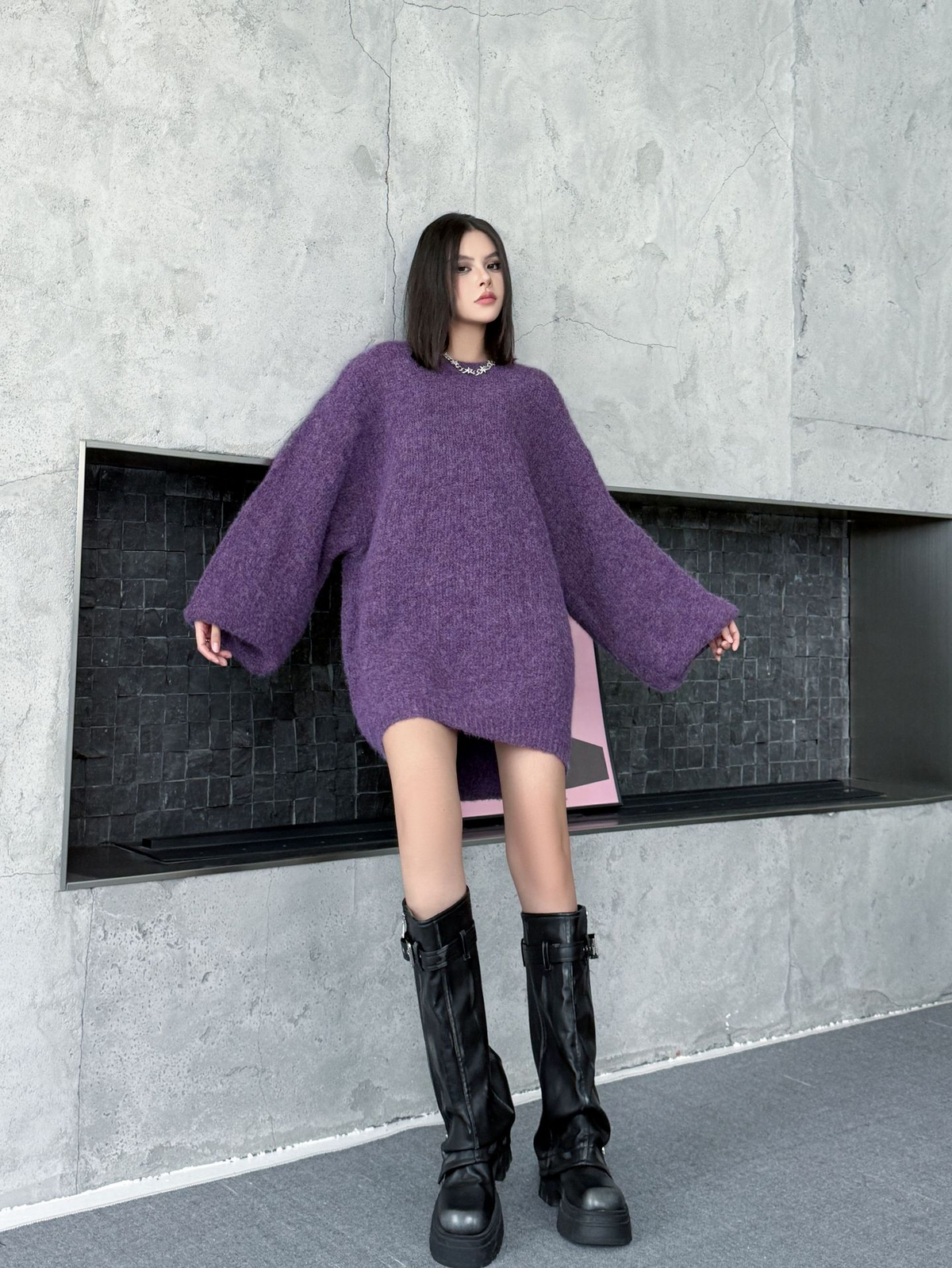 Balloon Sleeve Knit Top