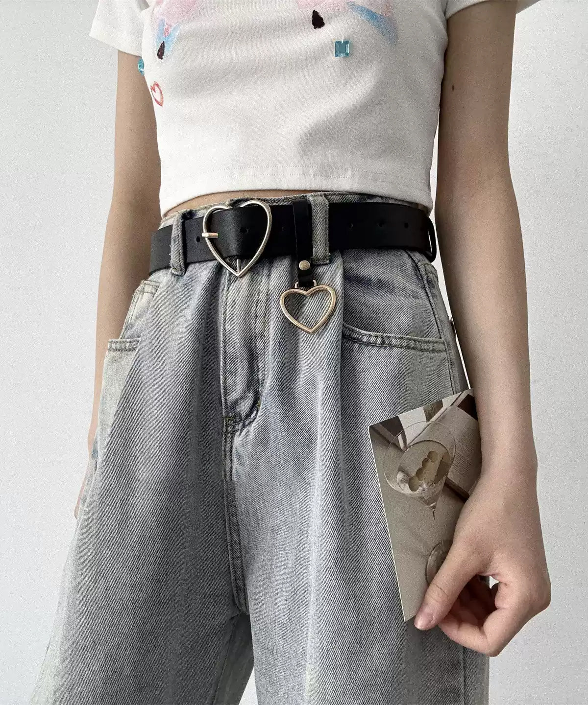 Heart Buckle Charm Belt