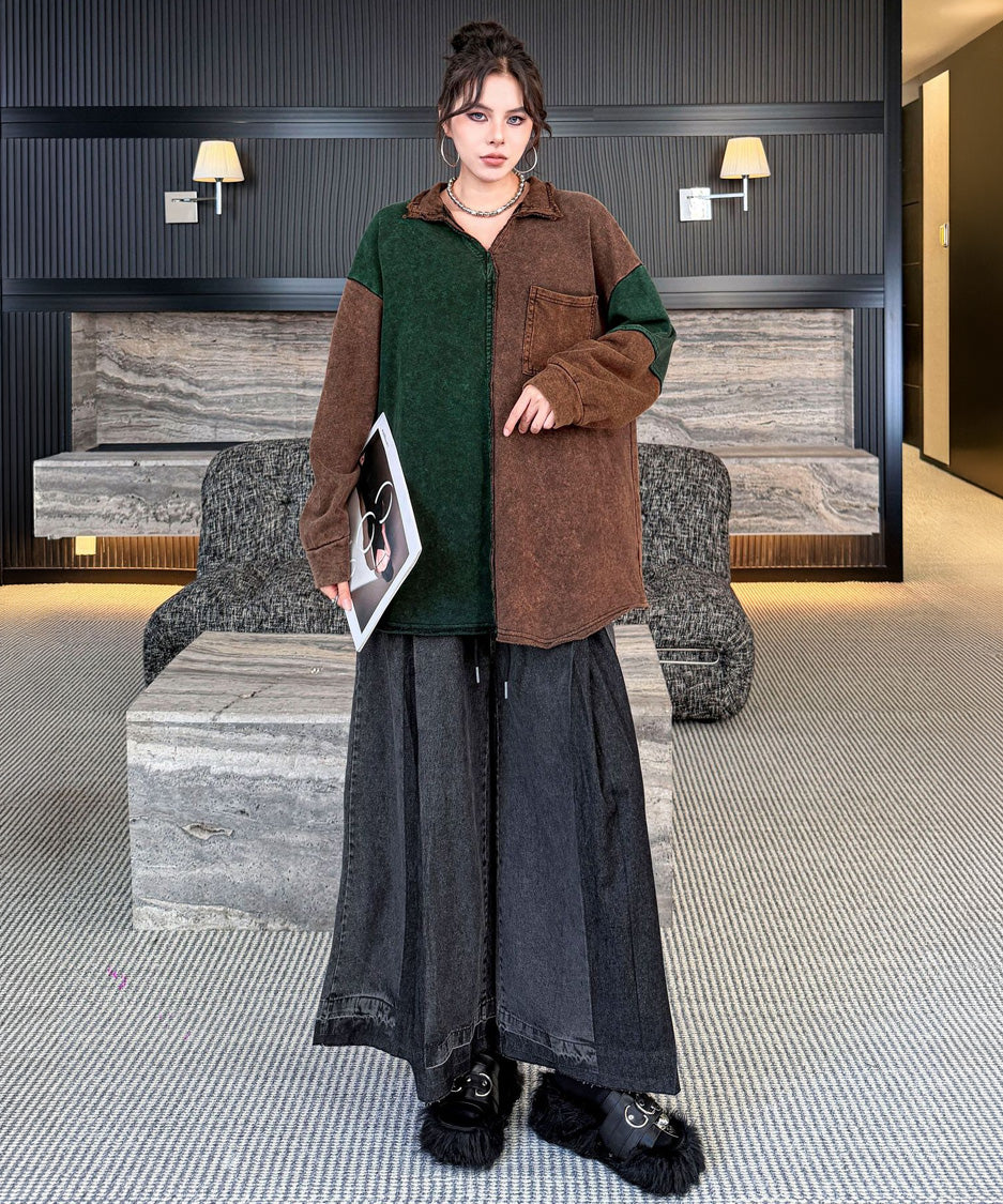 Split Panel Collar Shirt