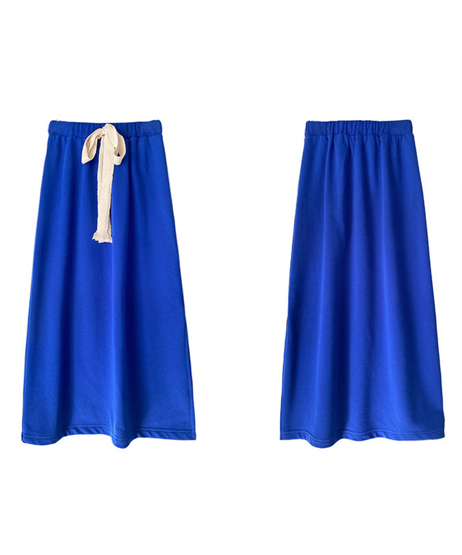 Ribbon Slit Sweat Skirt
