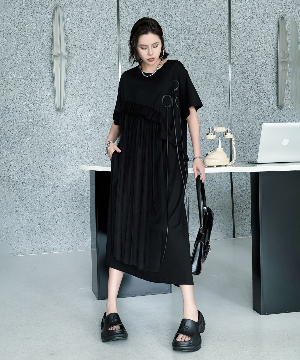 Tulle Layered Cut Dress