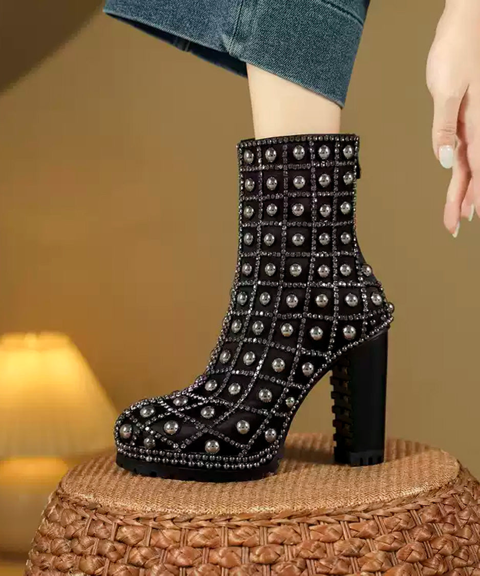Crystal Grid Platform Boots