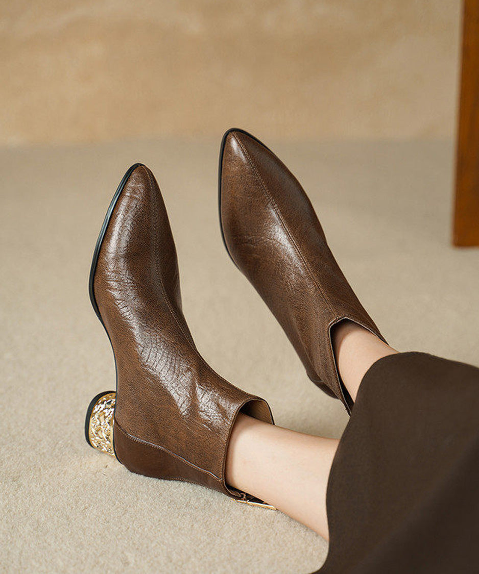Filigree Heel Ankle Boots