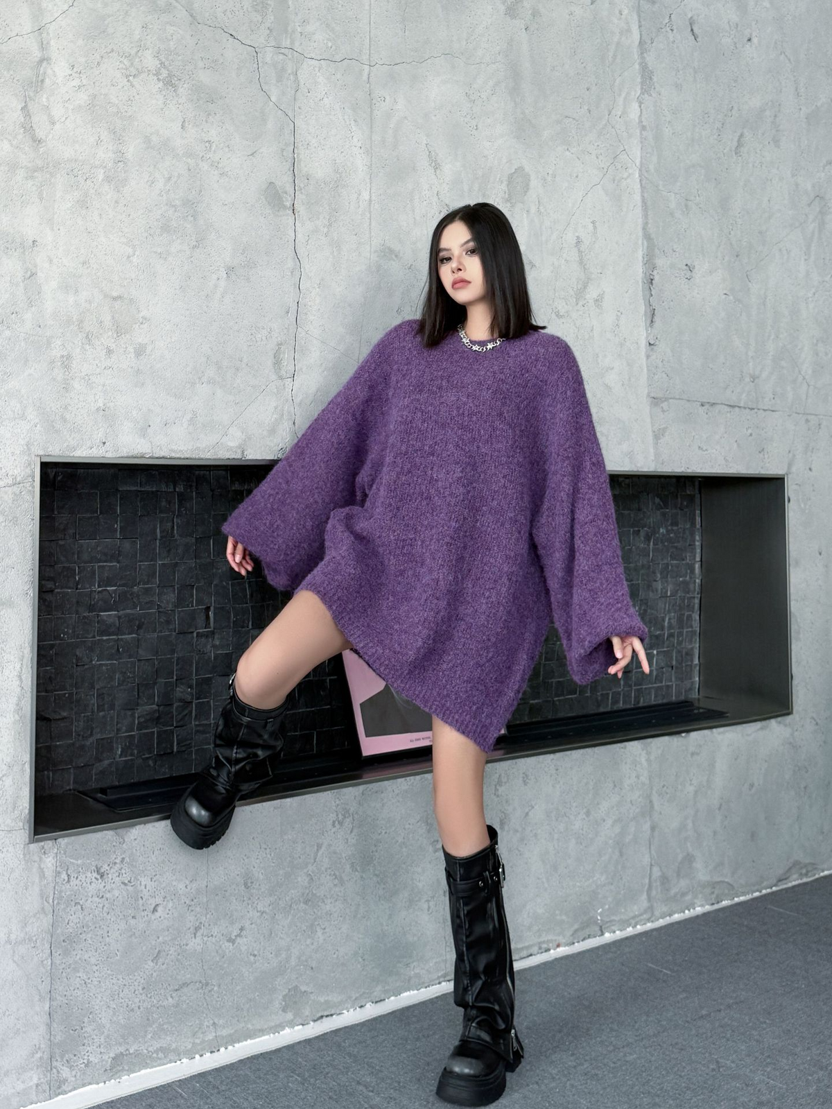 Balloon Sleeve Knit Top