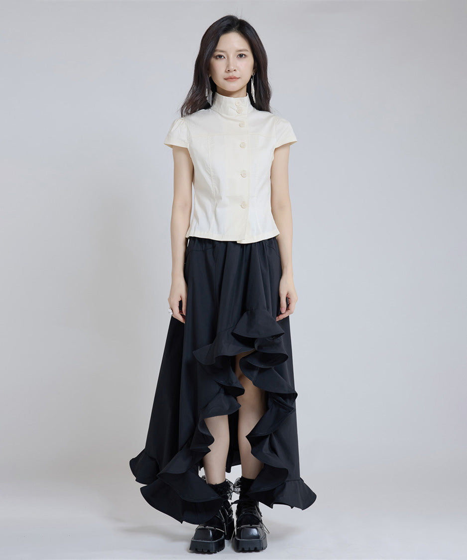 Wave Hem Skirt