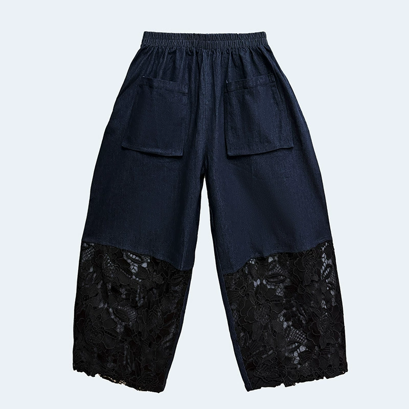Lace Patchwork Wide Pants