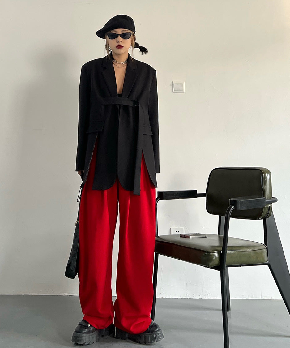 Structured Strap Tailored Jacket