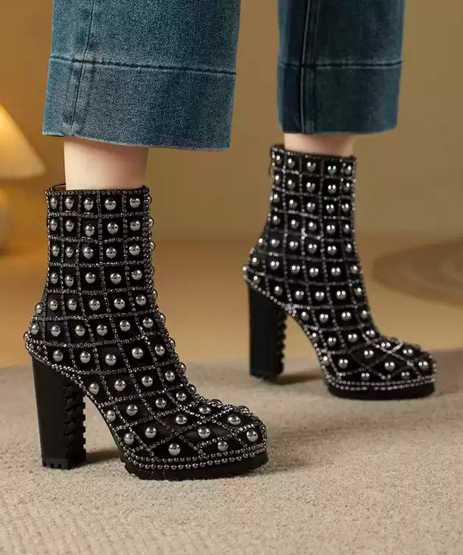 Crystal Grid Platform Boots