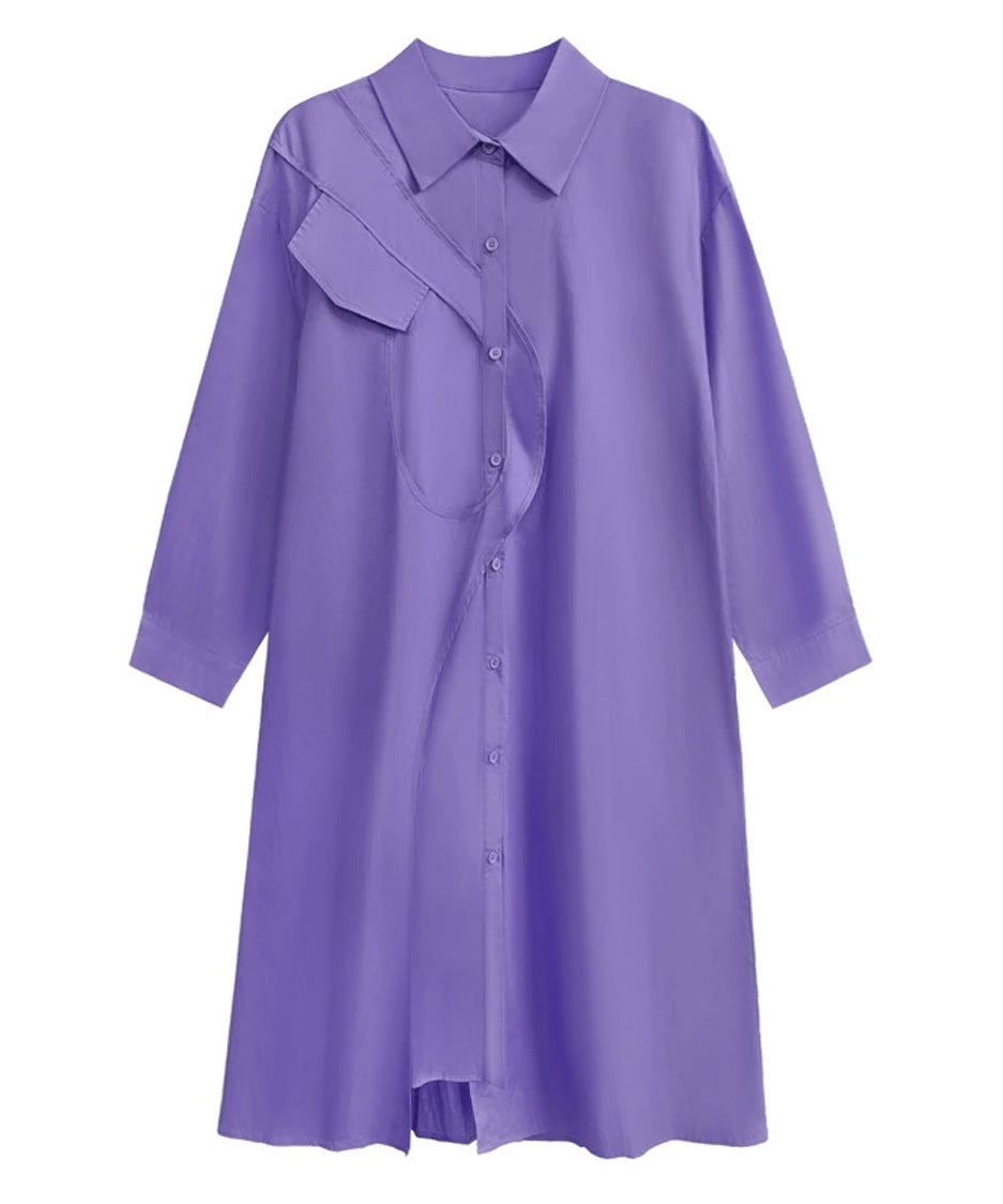 Curved Line Shirt Dress