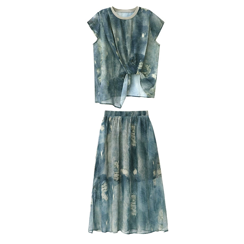 Floating Dye Top & Skirt Co-ord