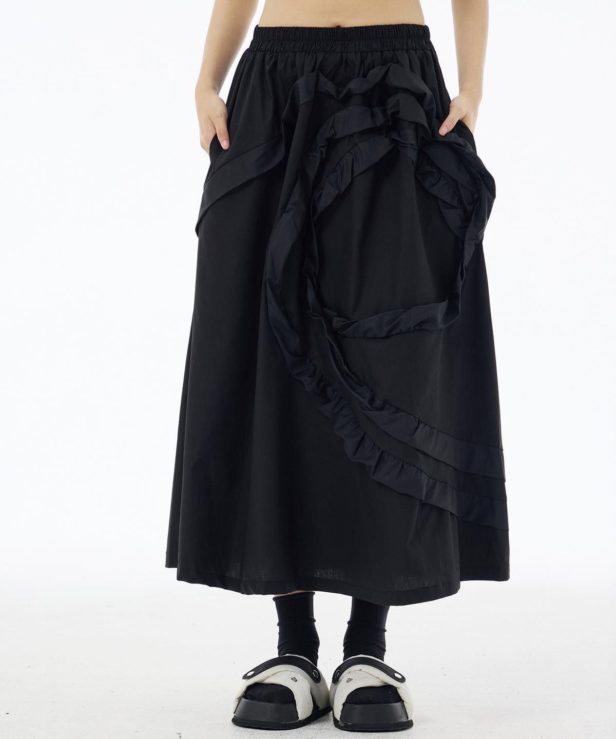 Circular Tape Embroidery Skirt