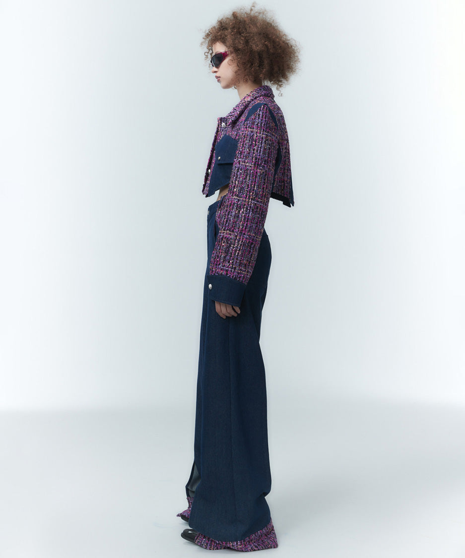 Tweed Accent Flow Pants