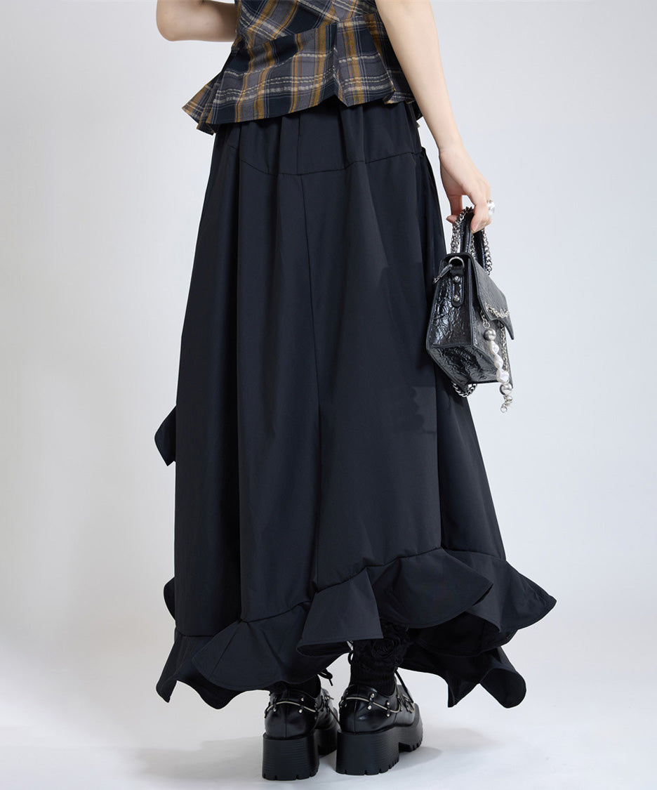 Wave Hem Skirt