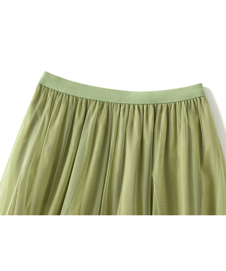 Volume Tiered Tulle Maxi Skirt