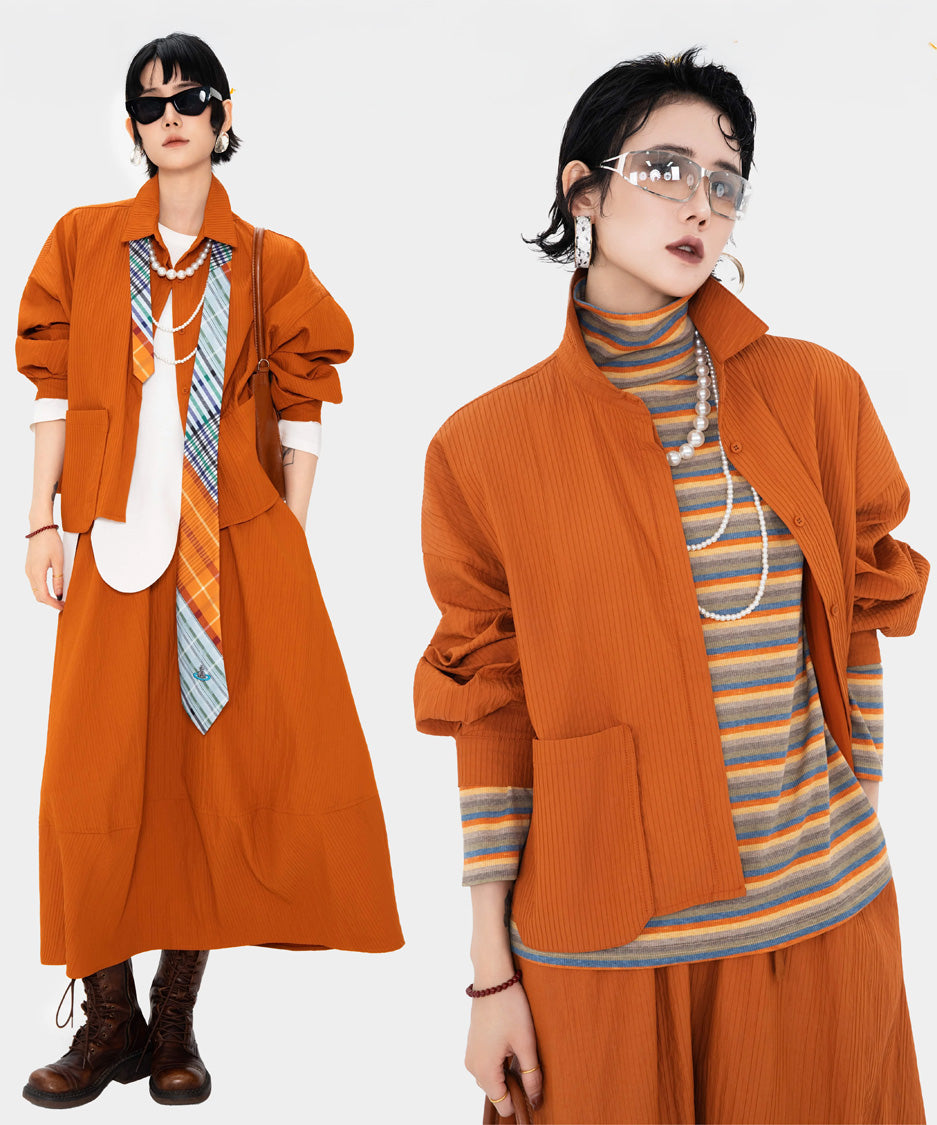 Soft Line Blouse＆Skirt Co-ord