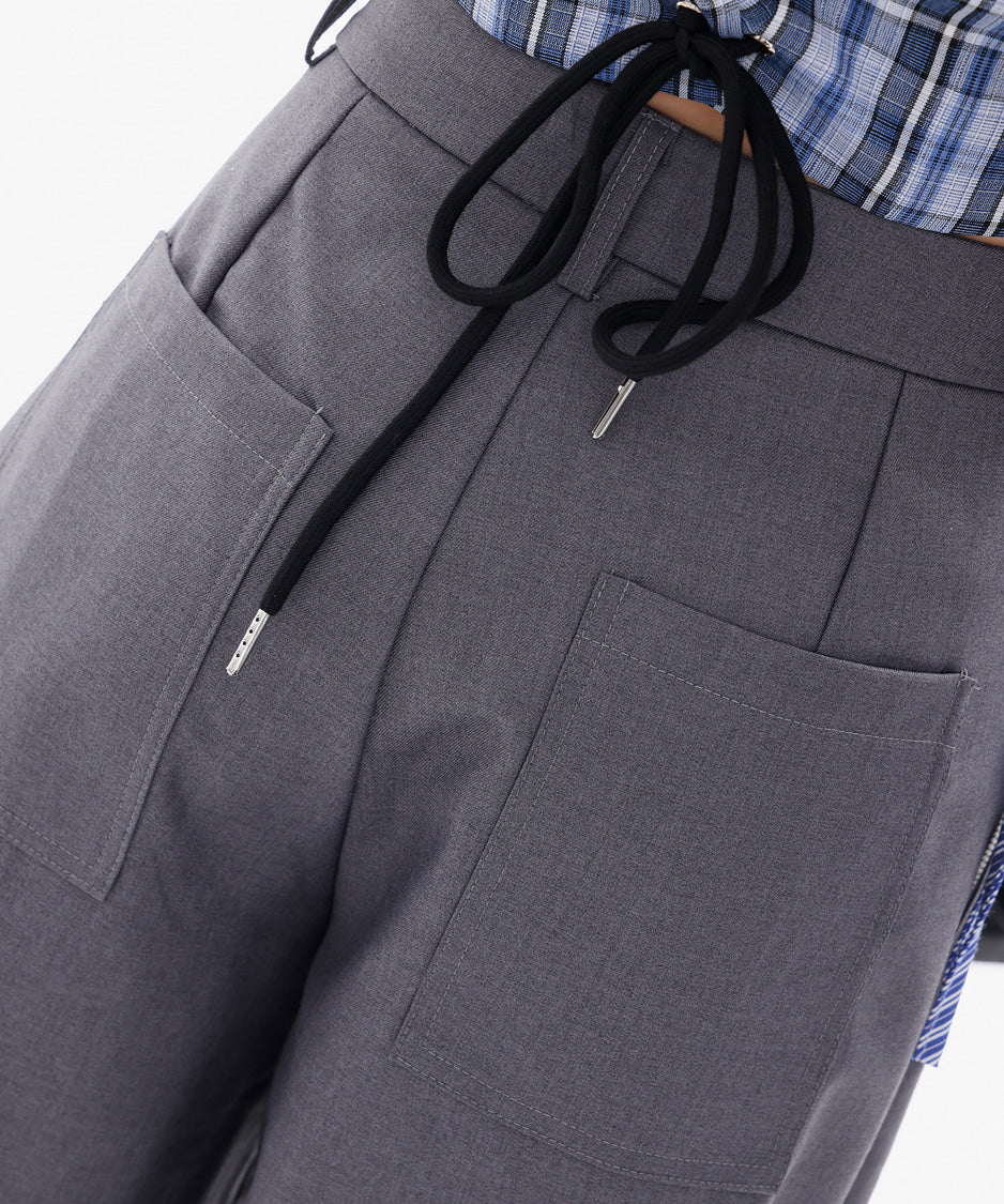 Zip Panel Layer Wide Pants