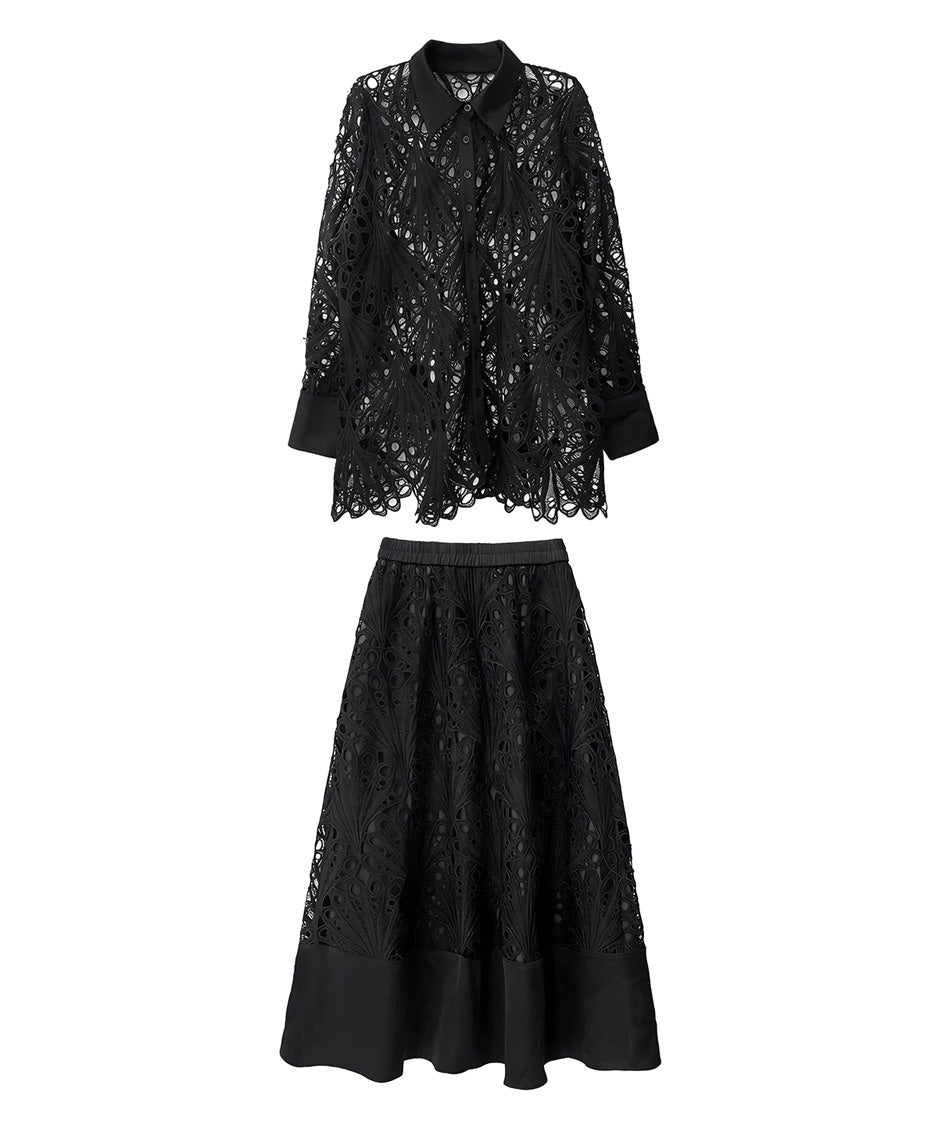 Lace Layer Blouse＆Skirt Co-ord