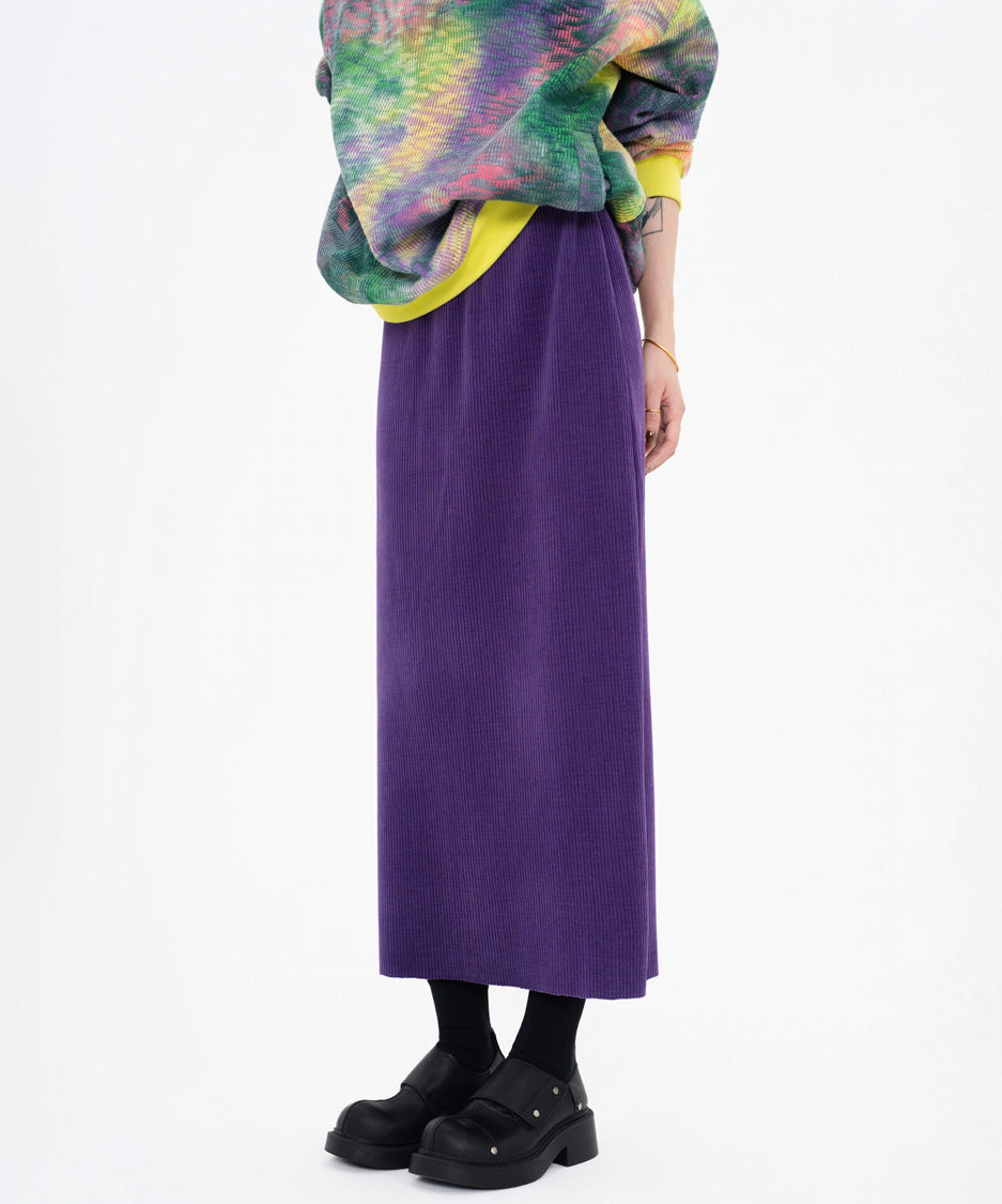 Corduroy Straight Maxi Skirt