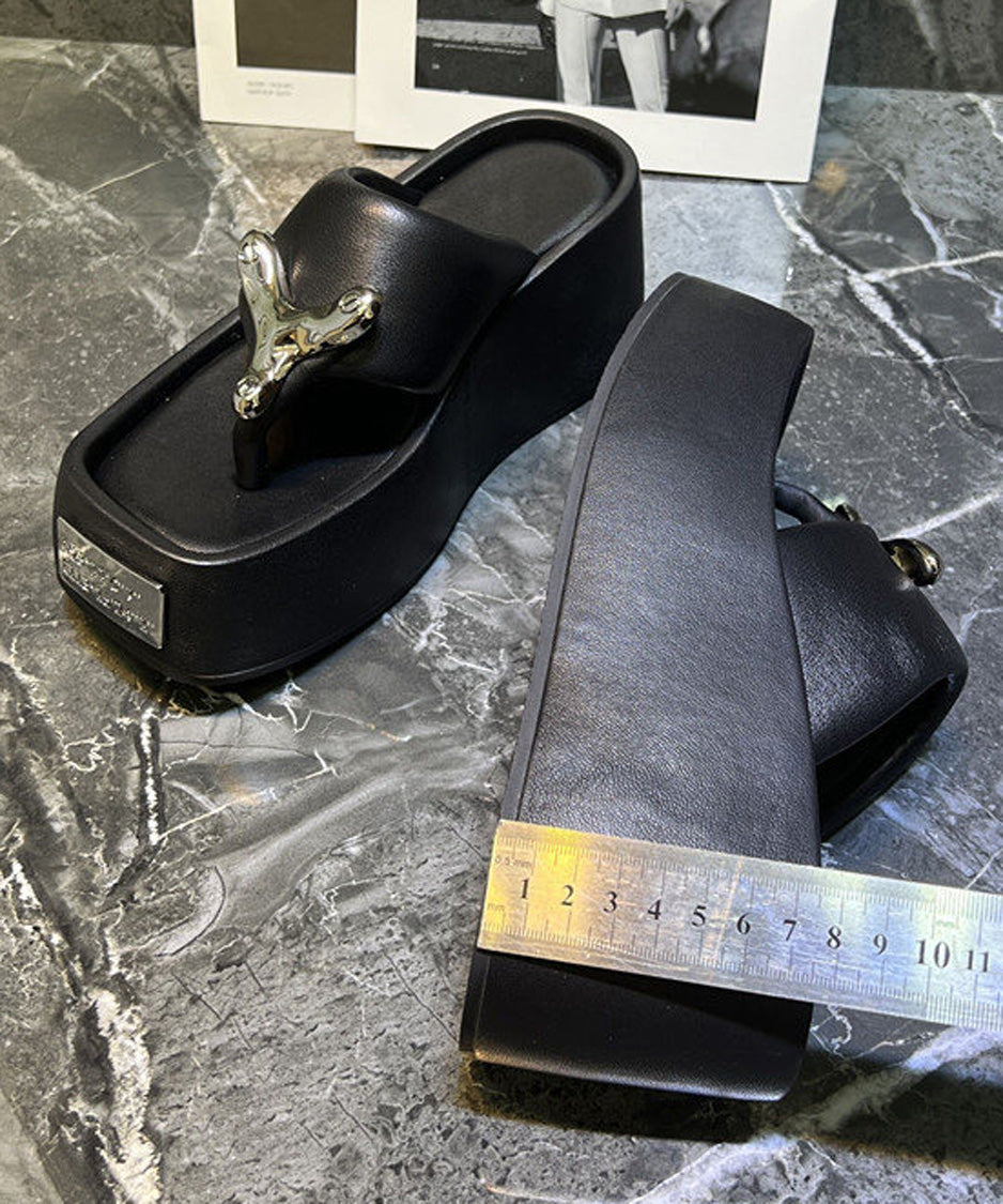Metal Flow Platform Sandal