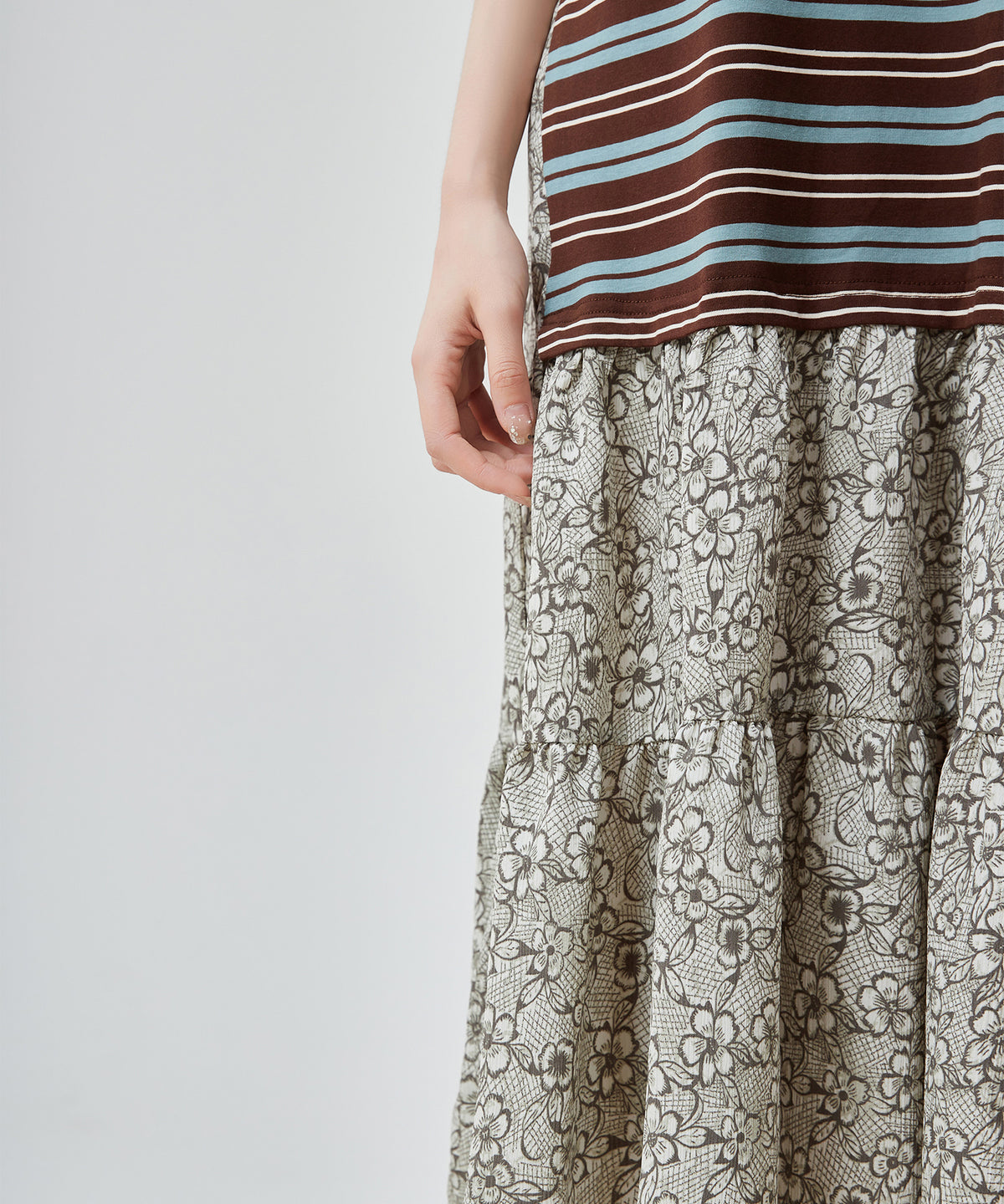 Stripe & Lace Harmony Dress
