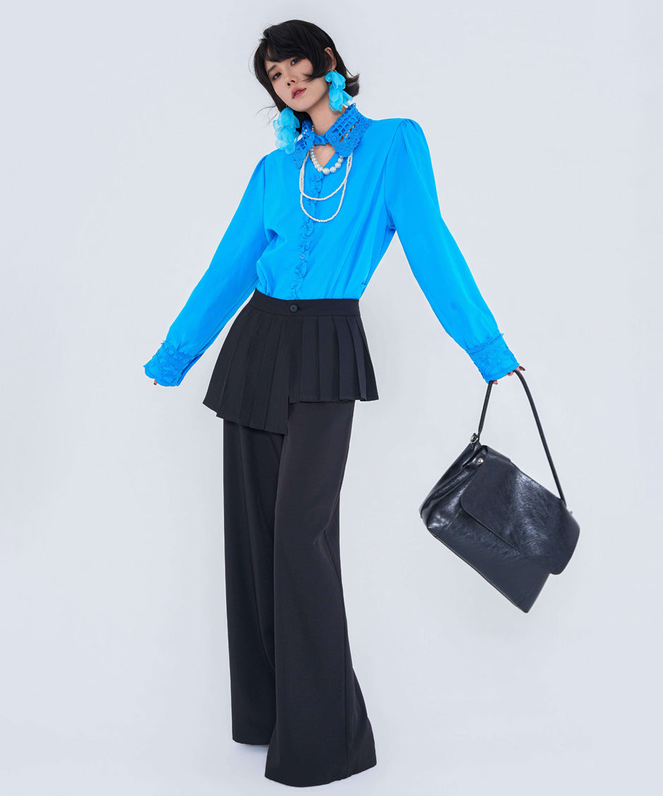Layer Pleat Docking Pants