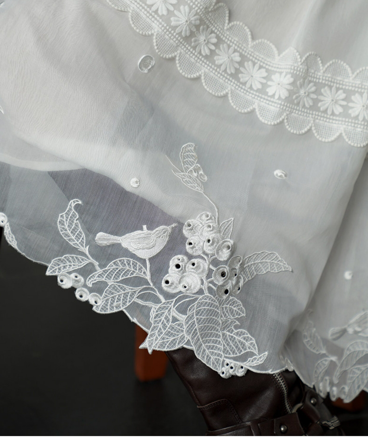 Aviary Embroidered Skirt