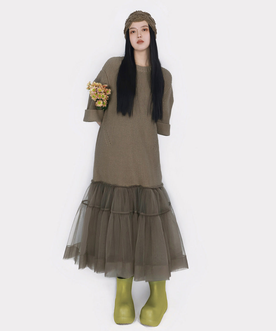 Tiered Knit Dress