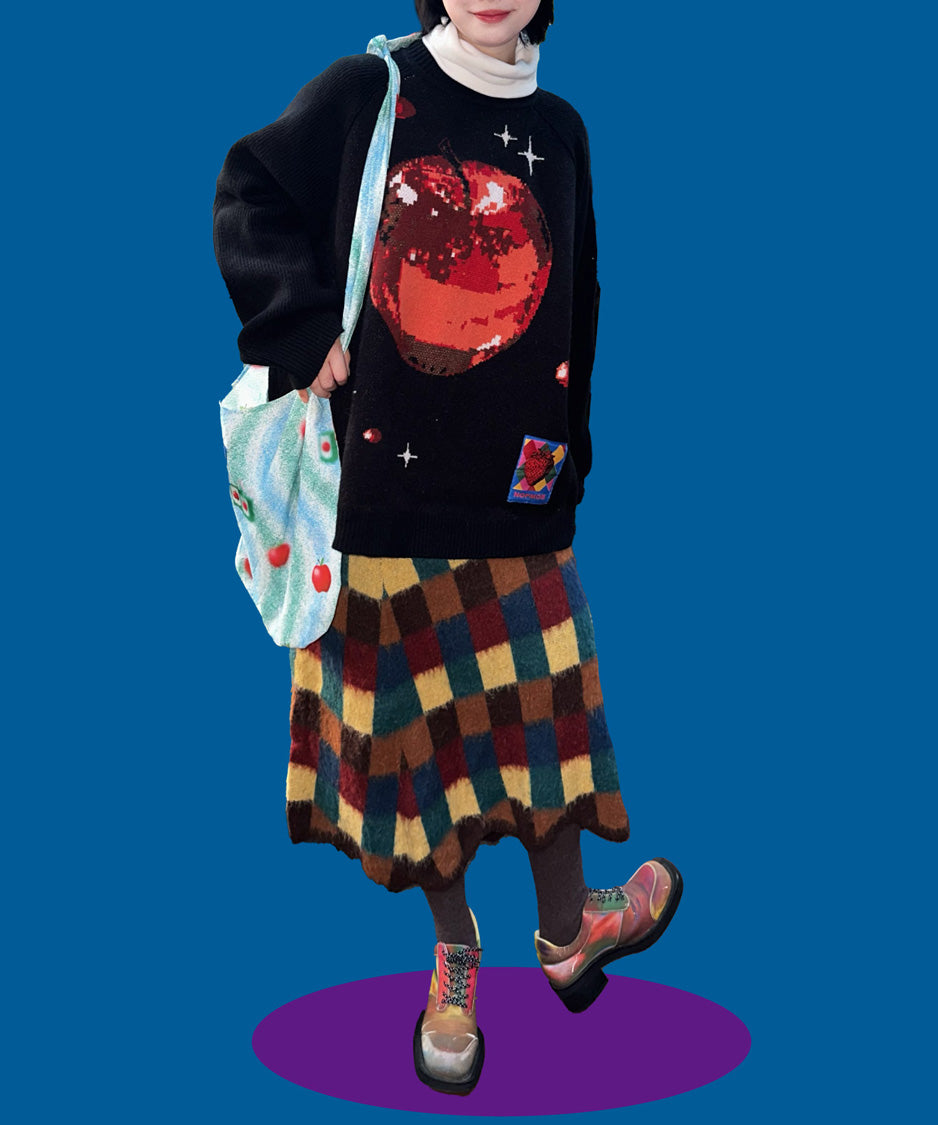 Pixel Apple Knit Sweater