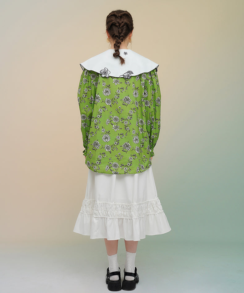 Playing Card Collar Line Shirt
