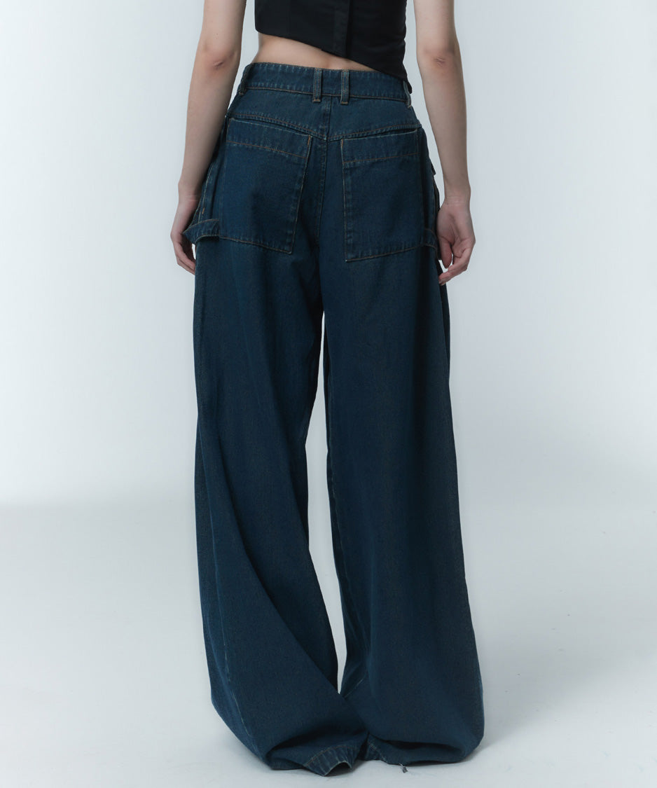 Pocket Layer Curve Pants