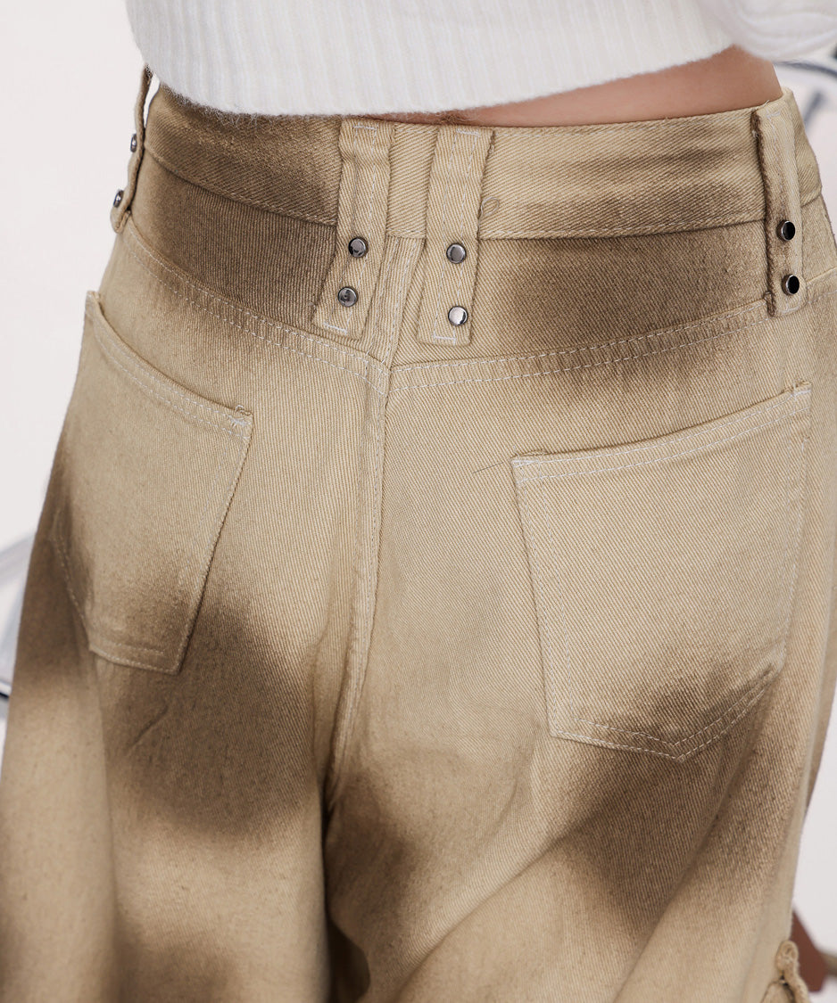 Dust Wash Multi Pocket Wide Pants