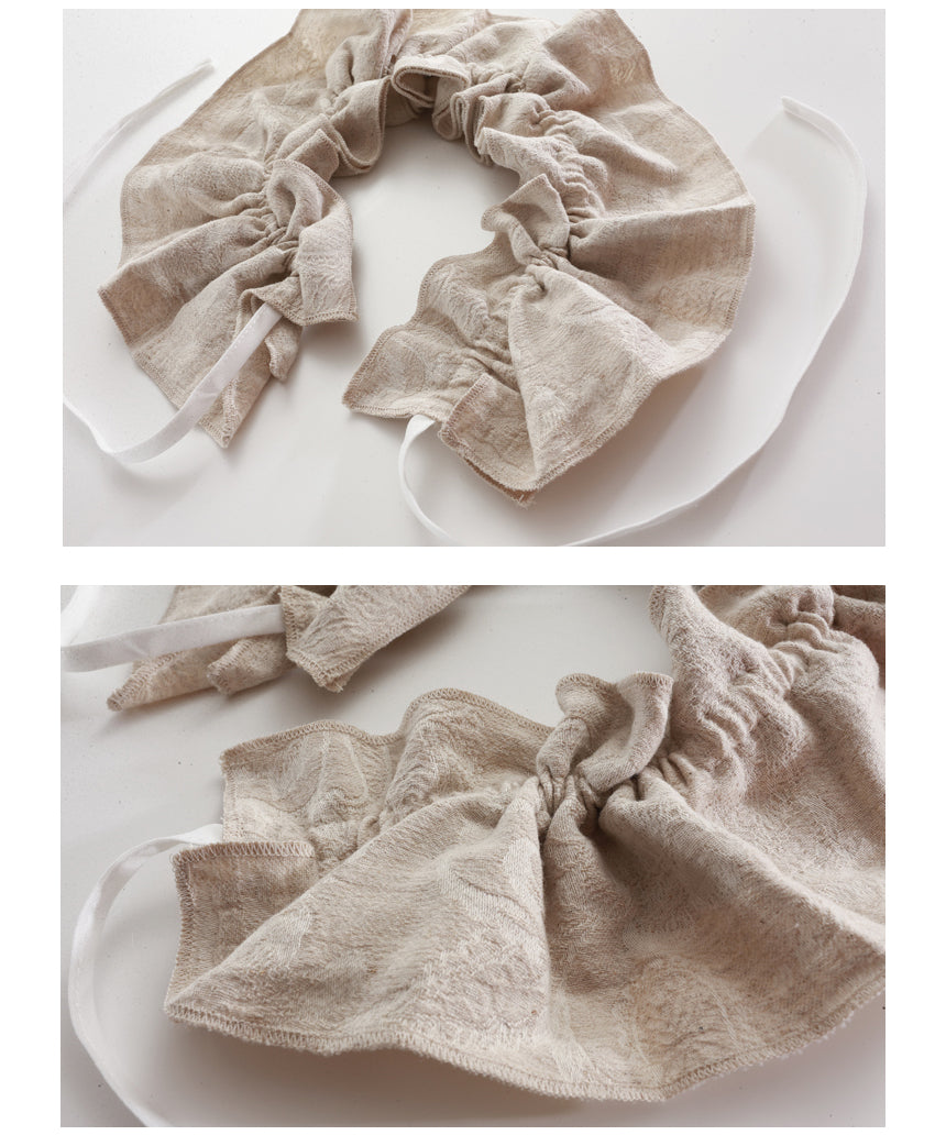 Frill Collar Jacquard Dress