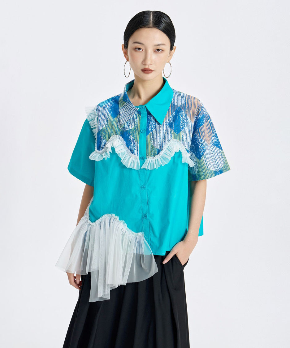 Wave Frill Blouse