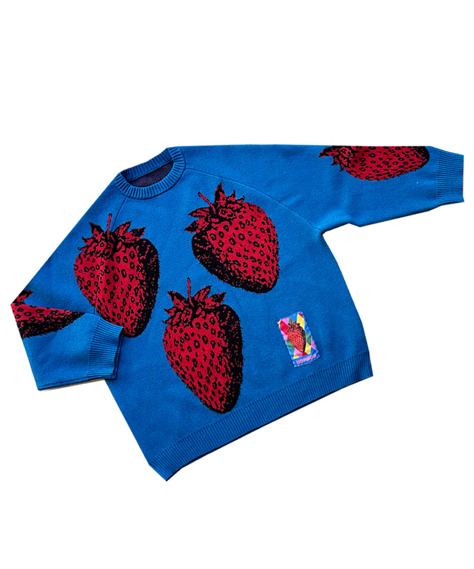 Strawberry Graphic Knit Sweater